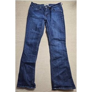 Levis 515 Bootcut Jeans Women 8 L/C Dark Wash Blue Studded Back Pockets Mid Rise